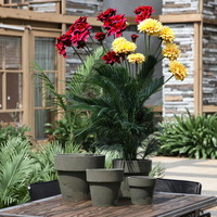 Pots de fleurs en argile fibreuse multicolores les plus vendus, pots de plantation de jardin d'extérieur, biodégradables, écologiques, durables, avec trou de drainage