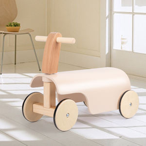 Bicicleta de Equilibrio de Madera de Cuatro Ruedas para Niños, Mini Juguete de Madera, Andador para Niños - Product Image 2
