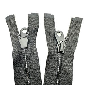 Aujourd'hui # 5 fermetures éclair métalliques noires à extrémité ouverte autobloquantes pour vêtements, sacs et textiles de maison - Product Image 2