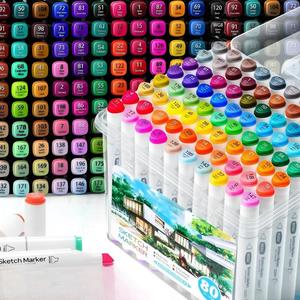 Marqueurs d'art à double pointe à base d'alcool, ensemble <span class=keywords><strong>de</strong></span> marqueurs <span class=keywords><strong>de</strong></span> <span class=keywords><strong>dessin</strong></span> pour enfants pour la coloration <span class=keywords><strong>et</strong></span> l'illustration - Product Image 5