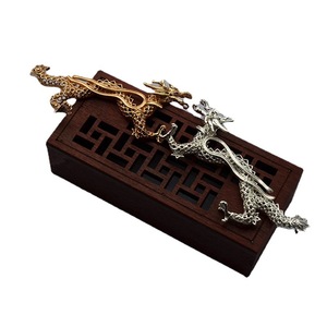 Pendentif Dragon en filigrane de cuivre 33x75mm, accessoires de bijoux faits à la main, accessoire de bricolage - Product Image 5