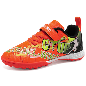 1 paire De chaussures De Football en Pu, sneakers à clous Tf, semelle épaisse en Tpr, pour enfants, vente en gros - Product Image 2