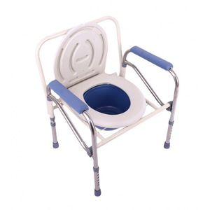 Multifunctional <b>Commode</b> Chair Stainless Steel Foldable For Elderly And Disabled Home Use - Product Image 4