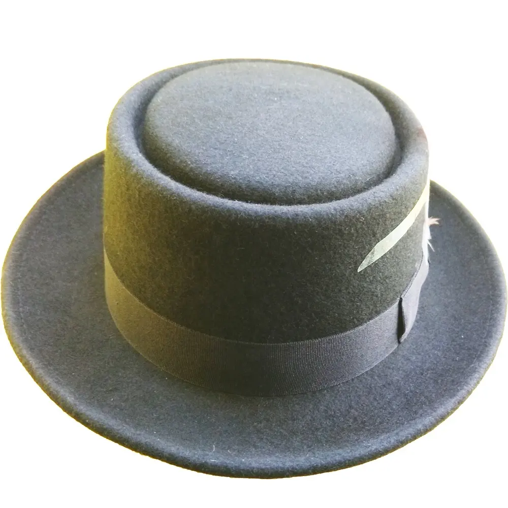 wholesale men felt alpine pork pie hats with your logo