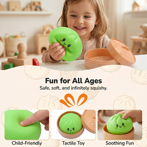 Pelota de masa exprimible de vapor, juguete sensorial antiestrés de arcoíris colorido, panecillo misterioso, dumpling gigante para adultos y niños - Product Image 5