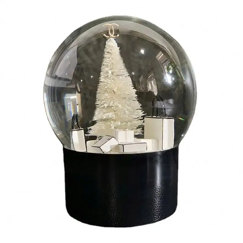 Viaggio personalizzato souvenir regalo di natale vetro cupola snowglobe resina sfera di cristallo città palla di neve con edificio