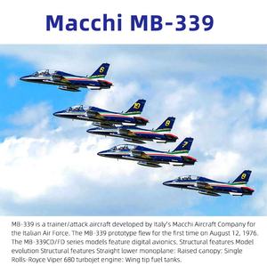 Mainan pesawat Jet RC MB339, pesawat terbang rakit dengan panjang sayap 1750MM seperti Model nyata - Product Image 3