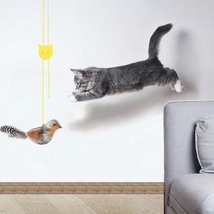 Animal de compagnie Simulation Oiseau Gazouillement Son En Peluche Jouet Peut Accrocher L'Auto-Plaisir Du Chat Et Soulager L'Ennui Jouet Chat Teaser Bâton - Product Image 5