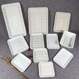 Dùng Một Lần Bột Ngô Khay Có Thể bịt kín Tùy Chỉnh Phân Hủy Sinh Học Bọt Nhựa Thịt Bột Ngô Ăn Trưa Khay Thực Phẩm - Product Image 3