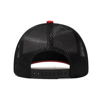 Gorra Trucker Premium Roja y Negra con Bordado 3D, Gorra de Béisbol de Malla, Gorra para Protección Solar al Aire Libre, para Senderismo y Pesca
