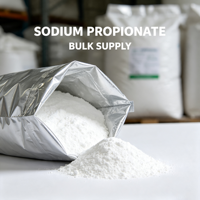 Poudre de propionate de sodium de qualité alimentaire CAS137-40-6 E281, certifiée casher et halal, conservateur alimentaire, sac de 25 kg en vrac, fourni par l'usine