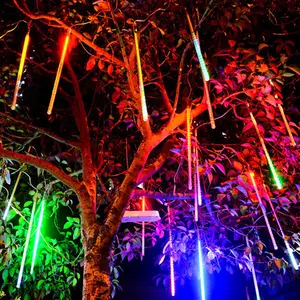 Led Lights Drop 50cm 8 Tubes Led Icicle Rain Lights Christmas LED Drop Meteor Shower Lights