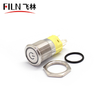 Filn certifié UL/CQC 19mm IP67 5-Pin 24V-380V Étanche Métal Bouton Poussoir Lampe LED Structure Électronique Personnalisable