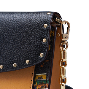 Sac messager de luxe en cuir véritable <span class=keywords><strong>GIOVANNI</strong></span> GUIDI, petit sac bandoulière antivol avec bandoulière en chaîne métallique détachable - Product Image 6