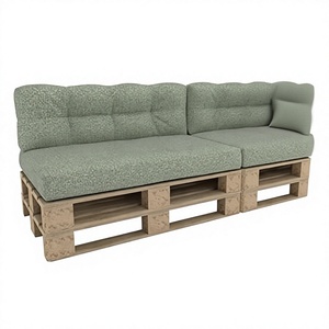 Set di Divani <span class=keywords><strong>da</strong></span> <span class=keywords><strong>Giardino</strong></span> Modulari dal Design Contemporaneo con Cuscini <span class=keywords><strong>in</strong></span> Schiuma ad Alta Densità, <span class=keywords><strong>in</strong></span> <span class=keywords><strong>Legno</strong></span> di Pino Massiccio Naturale per Soggiorno - Product Image 6