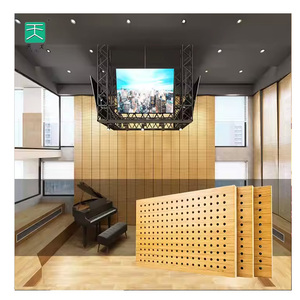 Fabbrica di TianGe moderno eco-friendly a prova di fuoco di lusso insonorizzato rivestimento della parete e foro quadrato perforato pannello acustico - Product Image 1