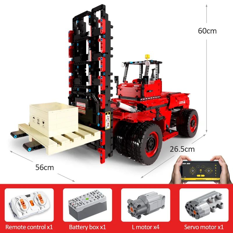 Happy Build YC-22012 - 2015pcs RC Forklift Model Toy Set