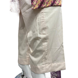 Elegant Stitched Cream Women Lawn Suit – Premium 3 Piece Embroidered Cotton Lawn Outfit for Summer Wear - Product Image 3