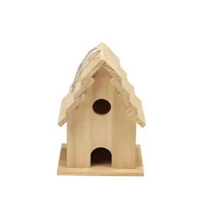 Casa per uccelli solida nido in legno per esterni gabbia per uccelli in legno casa per uccelli in legno rustico