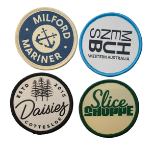 Nhà Máy Tùy Chỉnh Dệt Jacquard Vải Vá Sắt Trên Cho 5 Bảng Điều Chỉnh Bọt Trucker Hat Dệt Vá - Product Image 2