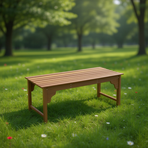 Banco de Jardín de Madera para Exteriores, Banco de Patio de Diseño Contemporáneo, Estilo Moderno, Muebles de Exterior para 2 Personas - Product Image 2