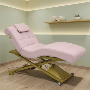 Luxury Electric Curved Lash Bed Electrical Eyelash Extension Bed Beauty Salon Furniture Set Cosmetic Eyelash <b>Embroidery</b> Bed Set - Product Image 1