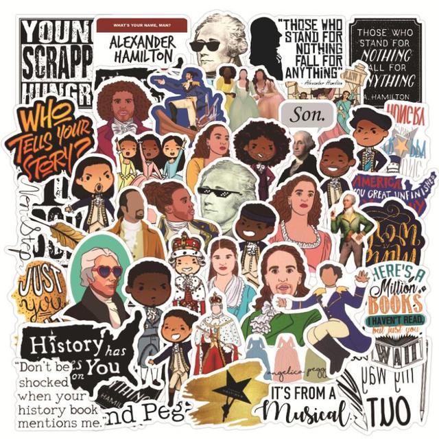 ZY0475C 50pcs Hammy Musical Graffiti Stickers Waterproof Move Water Bottle Sticker Luggage Laptop Trendy Stickers