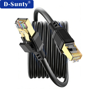 Câble Ethernet Dsunty CAT8 BC SFTP 24AWG à vitesse maximale, RJ45 plaqué or, câble Ethernet à angle droit, 0,5m-100m - Product Image 3