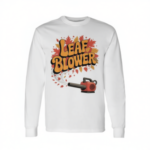 Camiseta de manga larga retro con diseño de soplador de hojas para jardinería - Product Image 2