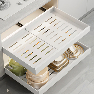 Thiết kế mới dưới bồn rửa đựng thức ăn kệ mở rộng trượt lưu trữ nhà bếp Giỏ trượt kéo ra khỏi tủ - Product Image 1