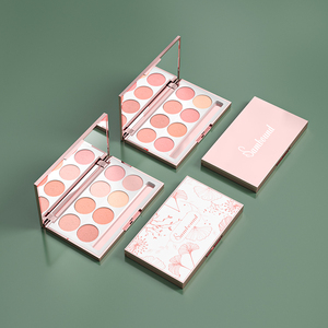 Custom Hot Sale 8-Color Eye Shadow Palette Case Rose Gold Square Cosmetic <b>Box</b> Private Label Eye Shadow Container - Product Image 3