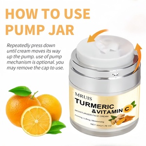 Venta al por mayor de marca privada 50G <span class=keywords><strong>crema</strong></span> hidratante facial cúrcuma vitamina C glicerina ayuda a reafirmar y suavizar la hidratación de la piel - Product Image 5