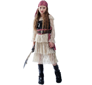 Gonna Pirata in Pizzo per Bambine Luolan, Costume di Halloween per Feste in Maschera e Cosplay TV e Cinema, Taglie S/M/L - Product Image 2