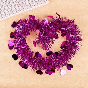 Vente chaude fête de noël <span class=keywords><strong>anniversaire</strong></span> décoration 2 M amour coeur couleur rayures hauts danse <span class=keywords><strong>salle</strong></span> de mariage guirlande ruban coloré - Product Image 2