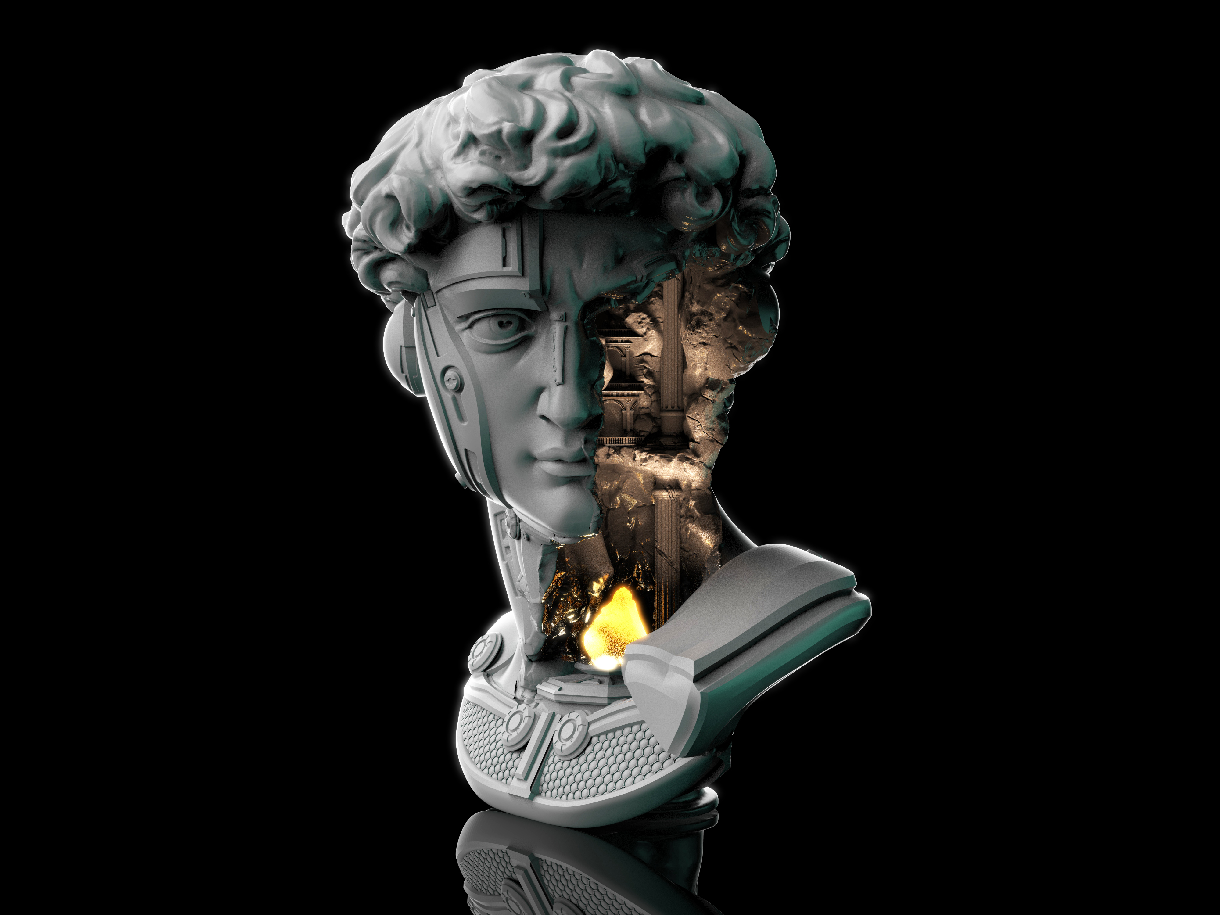 Statue tête de David