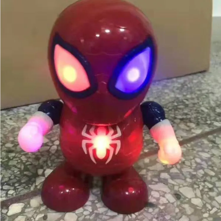 Spider man ballando giocattoli con <span class=keywords><strong>musica</strong></span> e luce super eroe robot giocattoli per il <span class=keywords><strong>natale</strong></span>