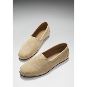 Espadrilles à semelle en caoutchouc, daim taupe - Product Image 6