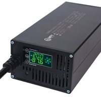 Chargeur de batterie au lithium LifePO4 72V 87.6V 2-20A réglable pour scooter, vélo électrique, voiture 24S