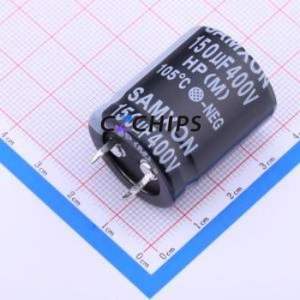 ตัวเก็บประจุแบบอิเล็กโทรไลต์อะลูมิเนียมแบบ Snap-in รุ่น EHP157M2GO30SW ชนิด Through-hole (THT) ขนาด D25xL30 มม. 150uF 20% 400V 25 มม. - Product Image 1