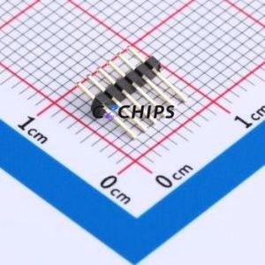 MTP310-1106S2 Pin Header Through hole Component (THT),P=1.27mm Connector 1x6P 1.27mm Single Row 6P - Product Image 1