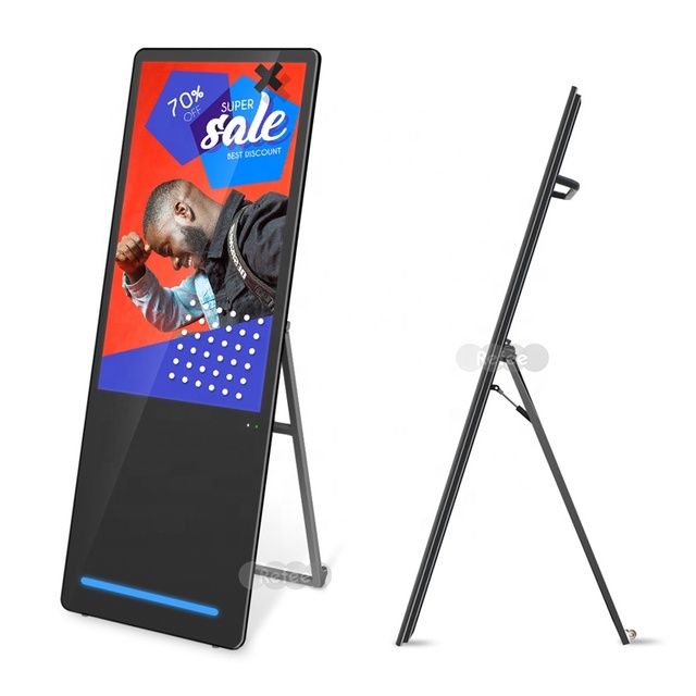 Refee 40 Inch Floor Standing LCD Display Digital Signage Advertising Screen with Anti-Glare and WiFi for Retail POS POP