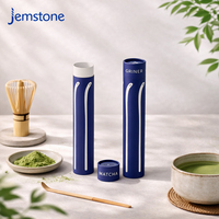 Emballage OEM en tube cylindrique en carton pour cuillères à matcha jetables de qualité alimentaire et mini-poudres d'épices