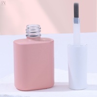 Nouveau design 2026 – Bouteilles en verre vides de 10 ml pour vernis à ongles gel, couleur unie, avec couvercle et pinceaux, personnalisables avec logo OEM
