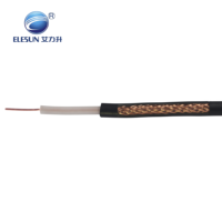 Cable Coaxial RG59 con Conector BNC a BNC, 75 Ohmios, Cubierta de PVC Negra para Cámaras de CCTV, DVR, Sistema de Seguridad