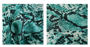 Tela de satén con estampado de serpiente para traje, tejido elástico, liso, peso pesado, 100% poliéster, E07 - Product Image 2