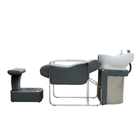 Fauteuil gonflable blanc en acier inoxydable profond, nouveau design, pour salon de cheveux, lavabo, shampoing en céramique