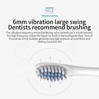 Cepillo de dientes eléctrico recargable IPX7 Limpieza bucal Cepillo de dientes eléctrico sónico con 4 cerdas suaves Pareja Cepillo de dientes eléctrico