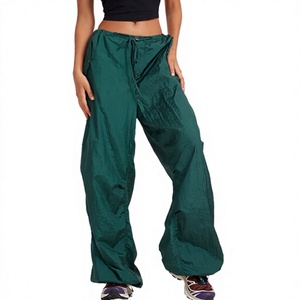 Women's Wide Leg Cargo <b>Trousers</b> Breathable Casual Utility Pants Custom Design Private Label Clothing Supplier OEM Services - Product Image 1