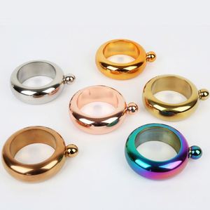 Brazalete Personalizado de Alta Calidad para Mujer, Redondo, de Acero Inoxidable, con Forma de Botella de Licor de 3.5oz - Product Image 1