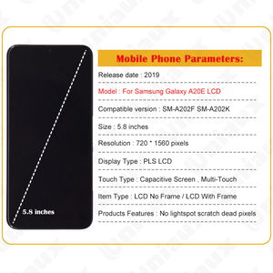 Repuesto Original de Pantalla Táctil LCD PLS de 5.8'' para A20e, 100% Probada, Sin Puntos Muertos, Alta Calidad - Product Image 6